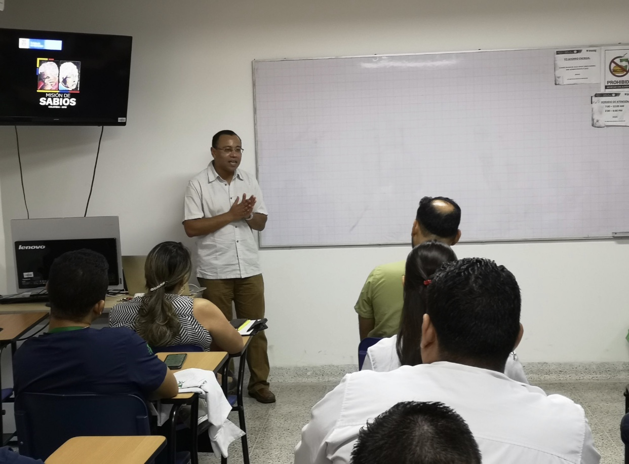 Capacitación a cargo del astrofísico Antonio Copete, quien hace parte de la Misión de Sabios.
