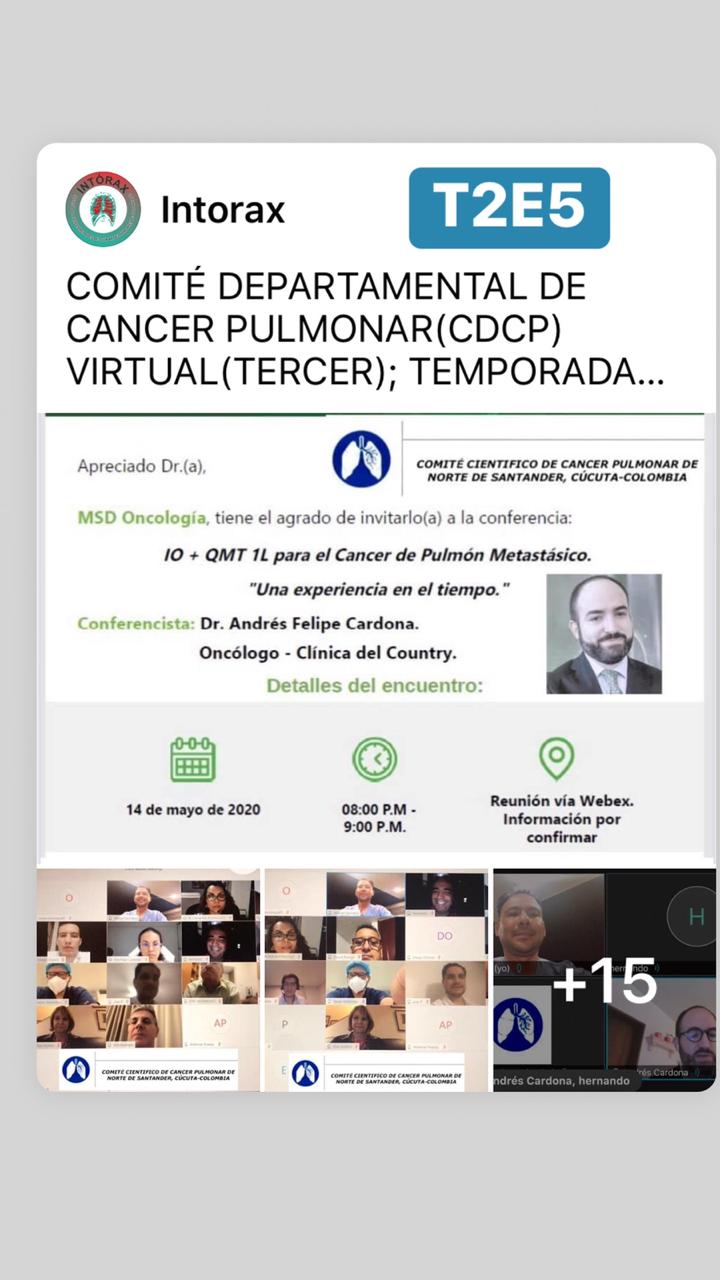 COMITÉ DEPARTAMENTAL DE CANCER PULMONAR(CDCP) VIRTUAL; TEMPORADA 2 EPISODIO 5 (T2E5) NORTE DE SANTANDER, COLOMBIA 🇨🇴! CONTINUAMOS💪💪💪
