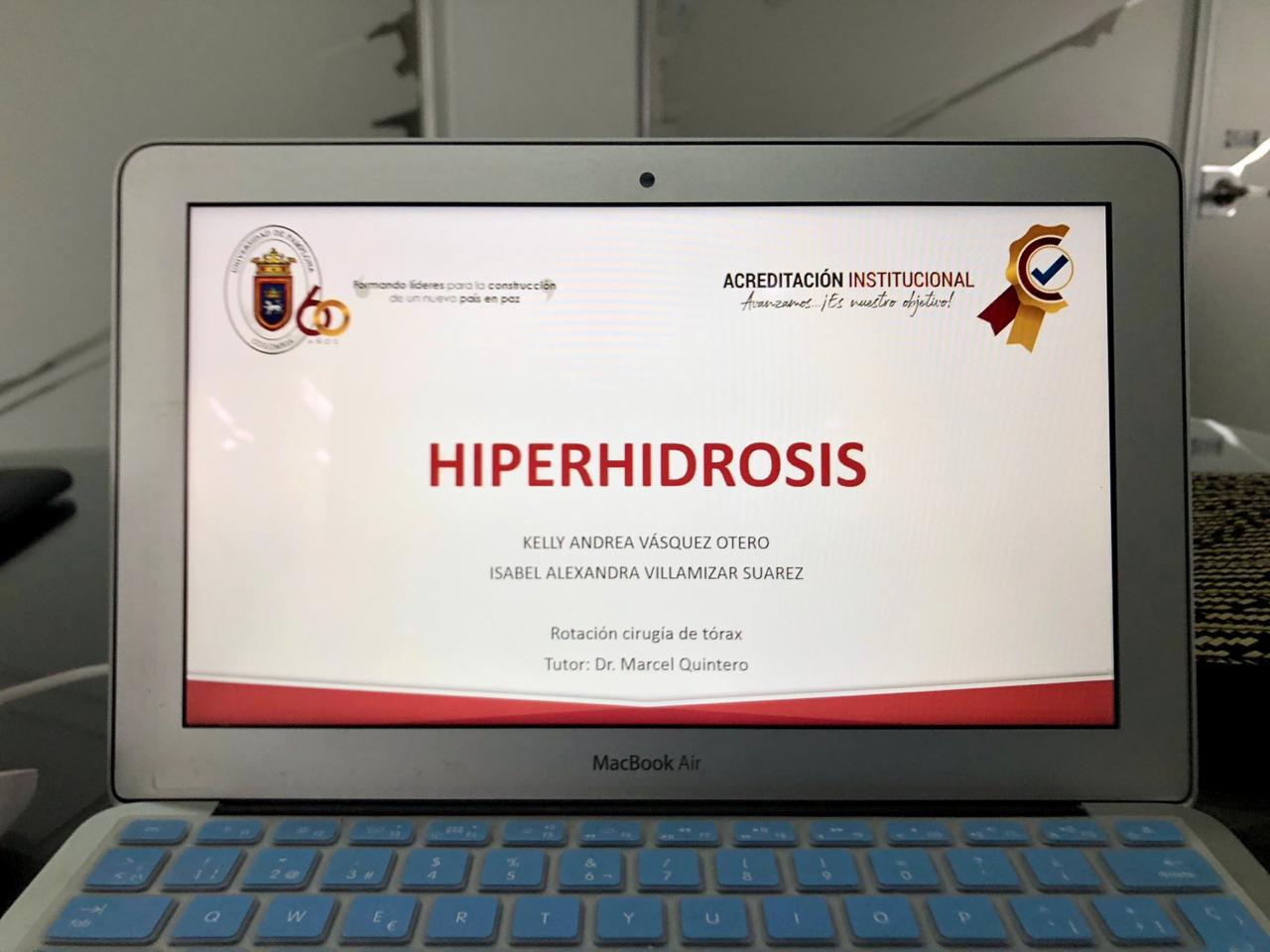 “HIPERHIDROSIS“ Clase VIII SEMESTRE MEDICINA/UNIVERSIDAD DE PAMPLONA  22/05/2020