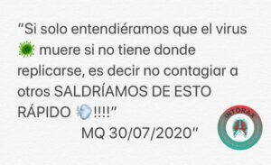 Si solo entendiéramos que el virus 🦠 muere si no tiene donde replicarse, es decir no contagiar a otros SALDRÍAMOS DE ESTO RÁPIDO 💨!!!!