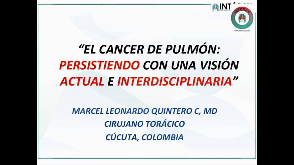 CLASE: “CÁNCER PULMONAR” PRIMERA PARTE. Estudiantes VIII semestre UPA. 5/09/2020