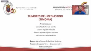 SEMINARIO: “TUMORES DEL MEDIASTINO: TIMOMA”. Estudiantes VIII Semestre UPA. 9/09/2020