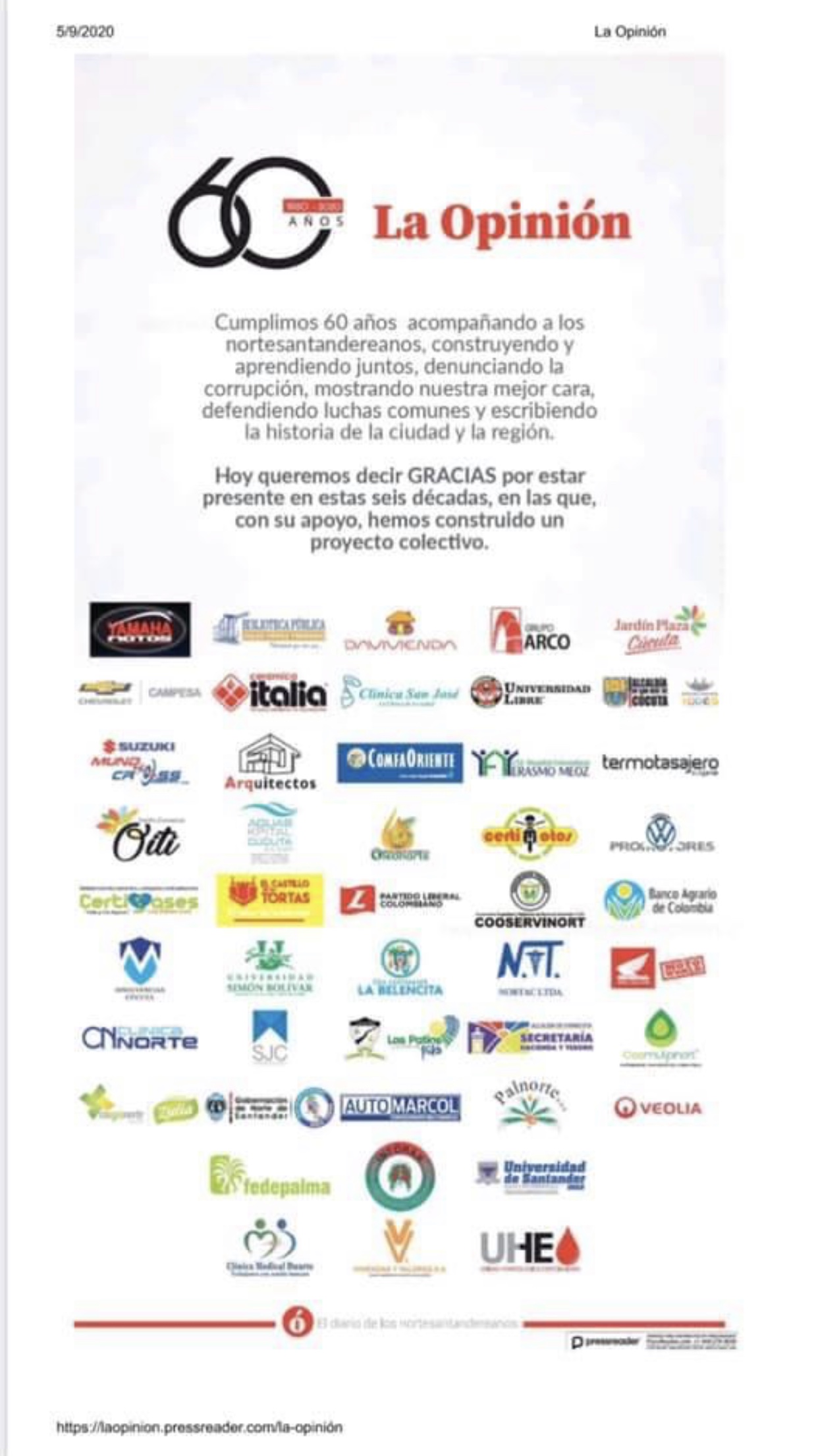 “CONSTRUYENDO, APRENDIENDO, DENUNCIANDO, MOSTRANDO, DEFENDIENDO Y HACIENDO PARTE DE LA HISTORIA DE LA CIUDAD Y LA REGIÓN” Somos parte de la Élite Empresarial de la región.