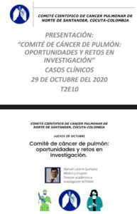 COMITÉ DEPARTAMENTAL DE CÁNCER PULMONAR(CDCP)COMITÉ VIRTUAL MES OCTUBRE T2E10