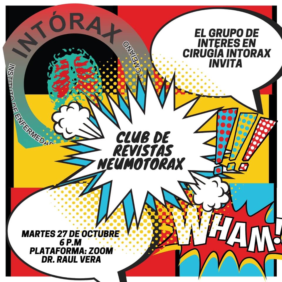 Iniciamos nuestras actividades académicas&nbsp;<img height="16" width="16" alt="💪🏻" src="https://static.xx.fbcdn.net/images/emoji.php/v9/te7/1/16/1f4aa_1f3fb.png"><br>El grupo de interés en cirugía Intorax quiere invitar a todos los interesados al primer club de revistas, a cargo del Dr @ralph_8608; juntos analizaremos las recomendaciones de la literatura y comprenderemos los conceptos más importantes. ¿Les gustaría participar?<br>Escríbanos solicitándonos los artículos a discutir y acompáñenos el próximo martes 27 de octubre.<br><a href="https://web.facebook.com/hashtag/intoraxacademico?__eep__=6&__cft__[0]=AZWc-FdMKMj2DCs23AKN4E7dAehyRJii8XHRwNgISB-4ZTOB500iMLt4Sij5VkN1xfCc66J4A7afMCSJtpdjDIE25N85i-kEA8ZpFjVuSKflp_H3wYaQLoQqYxvpIOOtxaywo3UiSNpW25Bnex4XFbzqvUbDKZ-mgdWx_gGCAB_Xn-eUGysOxdMRWvyhP0K9g68&__tn__=*NK*F">#intoraxacademico</a><a href="https://web.facebook.com/hashtag/intoraxesdesarrollocienti%CC%81fico?__eep__=6&__cft__[0]=AZWc-FdMKMj2DCs23AKN4E7dAehyRJii8XHRwNgISB-4ZTOB500iMLt4Sij5VkN1xfCc66J4A7afMCSJtpdjDIE25N85i-kEA8ZpFjVuSKflp_H3wYaQLoQqYxvpIOOtxaywo3UiSNpW25Bnex4XFbzqvUbDKZ-mgdWx_gGCAB_Xn-eUGysOxdMRWvyhP0K9g68&__tn__=*NK*F">#intoraxesdesarrollocientífico</a><br>Link de la reunión disponible el martes 27 de octubre en el BIO&nbsp;<img height="16" width="16" alt="🤓" src="https://static.xx.fbcdn.net/images/emoji.php/v9/tb3/1/16/1f913.png">&nbsp;Ver menos