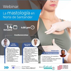 A nivel mundial, octubre es el mes elegido para redoblar los esfuerzos que se realizan en la lucha contra el cáncer de mama. Por eso, este próximo miércoles ofreceremos un webinar con dos cirujanos especialistas en mastología para conocer el panorama al respecto en Norte de Santander. Inscríbete: <a href="https://bit.ly/36RvEtP?fbclid=IwAR2SeUzomu9m1vPHb-Za1gTflv9UybrH7MdPTfQKbitr1-PoR9db_HqGqTs" rel="noreferrer noopener" target="_blank">https://bit.ly/36RvEtP</a><a href="https://web.facebook.com/hashtag/unanuevahistoria?__eep__=6&__cft__[0]=AZUZoErjurhCLHcxzlSZ2H3HflCOrmRhBm-Wpa_TQPXG8dXD4k3YTjlqYCZe98qni0VOyaQ02k4OBfumW9MaNk3TO_fe8m6Yi4YPT_kGBqBg2mxle8h0TvdGnGDAtvIArDBhwsLMnF0gCSgah742LqGtTEiIP0AEjYoNuinyY4iS4lgsQzYfU54Lfr0t6BdxYYs&__tn__=*NK-R">#UnaNuevaHistoria</a><a href="https://web.facebook.com/hashtag/camaracucuta?__eep__=6&__cft__[0]=AZUZoErjurhCLHcxzlSZ2H3HflCOrmRhBm-Wpa_TQPXG8dXD4k3YTjlqYCZe98qni0VOyaQ02k4OBfumW9MaNk3TO_fe8m6Yi4YPT_kGBqBg2mxle8h0TvdGnGDAtvIArDBhwsLMnF0gCSgah742LqGtTEiIP0AEjYoNuinyY4iS4lgsQzYfU54Lfr0t6BdxYYs&__tn__=*NK-R">#CamaraCucuta</a><a href="https://web.facebook.com/hashtag/reactivacioneconomica?__eep__=6&__cft__[0]=AZUZoErjurhCLHcxzlSZ2H3HflCOrmRhBm-Wpa_TQPXG8dXD4k3YTjlqYCZe98qni0VOyaQ02k4OBfumW9MaNk3TO_fe8m6Yi4YPT_kGBqBg2mxle8h0TvdGnGDAtvIArDBhwsLMnF0gCSgah742LqGtTEiIP0AEjYoNuinyY4iS4lgsQzYfU54Lfr0t6BdxYYs&__tn__=*NK-R">#ReactivacionEconomica</a><a href="https://web.facebook.com/hashtag/acielosabiertos?__eep__=6&__cft__[0]=AZUZoErjurhCLHcxzlSZ2H3HflCOrmRhBm-Wpa_TQPXG8dXD4k3YTjlqYCZe98qni0VOyaQ02k4OBfumW9MaNk3TO_fe8m6Yi4YPT_kGBqBg2mxle8h0TvdGnGDAtvIArDBhwsLMnF0gCSgah742LqGtTEiIP0AEjYoNuinyY4iS4lgsQzYfU54Lfr0t6BdxYYs&__tn__=*NK-R">#ACielosAbiertos</a><a href="https://web.facebook.com/camaracucuta/photos/a.718814038198987/3501561573257539/?__cft__[0]=AZUZoErjurhCLHcxzlSZ2H3HflCOrmRhBm-Wpa_TQPXG8dXD4k3YTjlqYCZe98qni0VOyaQ02k4OBfumW9MaNk3TO_fe8m6Yi4YPT_kGBqBg2mxle8h0TvdGnGDAtvIArDBhwsLMnF0gCSgah742LqGtTEiIP0AEjYoNuinyY4iS4lgsQzYfU54Lfr0t6BdxYYs&__tn__=EH-R"></a>