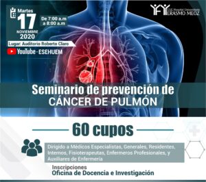 CHARLA : «CÁNCER DE PULMÒN»- HOSPITAL UNIVERSITARIO ERASMO MEOZ -DOCTOR MARCEL LEONARDO QUINTERO-17/11/2020