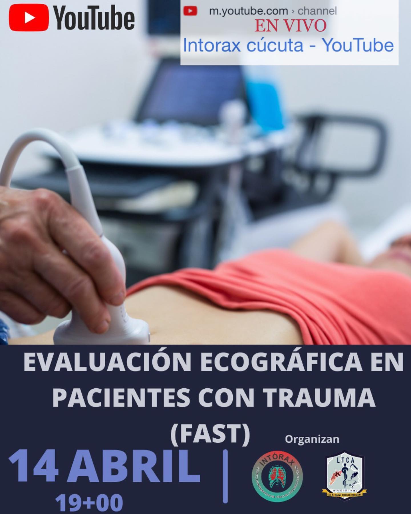 Reiteramos nuestra invitación al evento del mes, taller de FAST a cargo del Dr @luisfecabrerav. Esta actividad es organizada por el grupo de interés en cirugía @intorax.cucuta y la @ligatrauma.centroandina #TallerDeFast @futuroscirascol @ascolcirugia