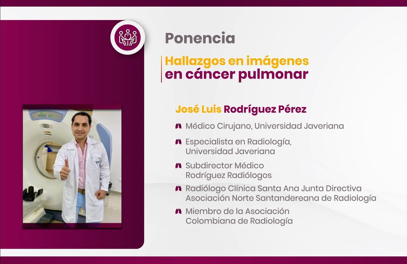 “HALLAZGOS EN IMÁGENES EN CÁNCER PULMONAR” Por José Luis Rodríguez Perez, Radiologo.JUNTOS PODEMOS ACERTAR EN EL CÁNCER TEMPRANO DE PULMÓN INTÓRAX CÚCUTA | Linktree@intorax.cucuta @dr_joseluisrodriguez @rodriguezradiologos @astrazeneca @astrazenecaac @unipamplona @departamentodemedicina