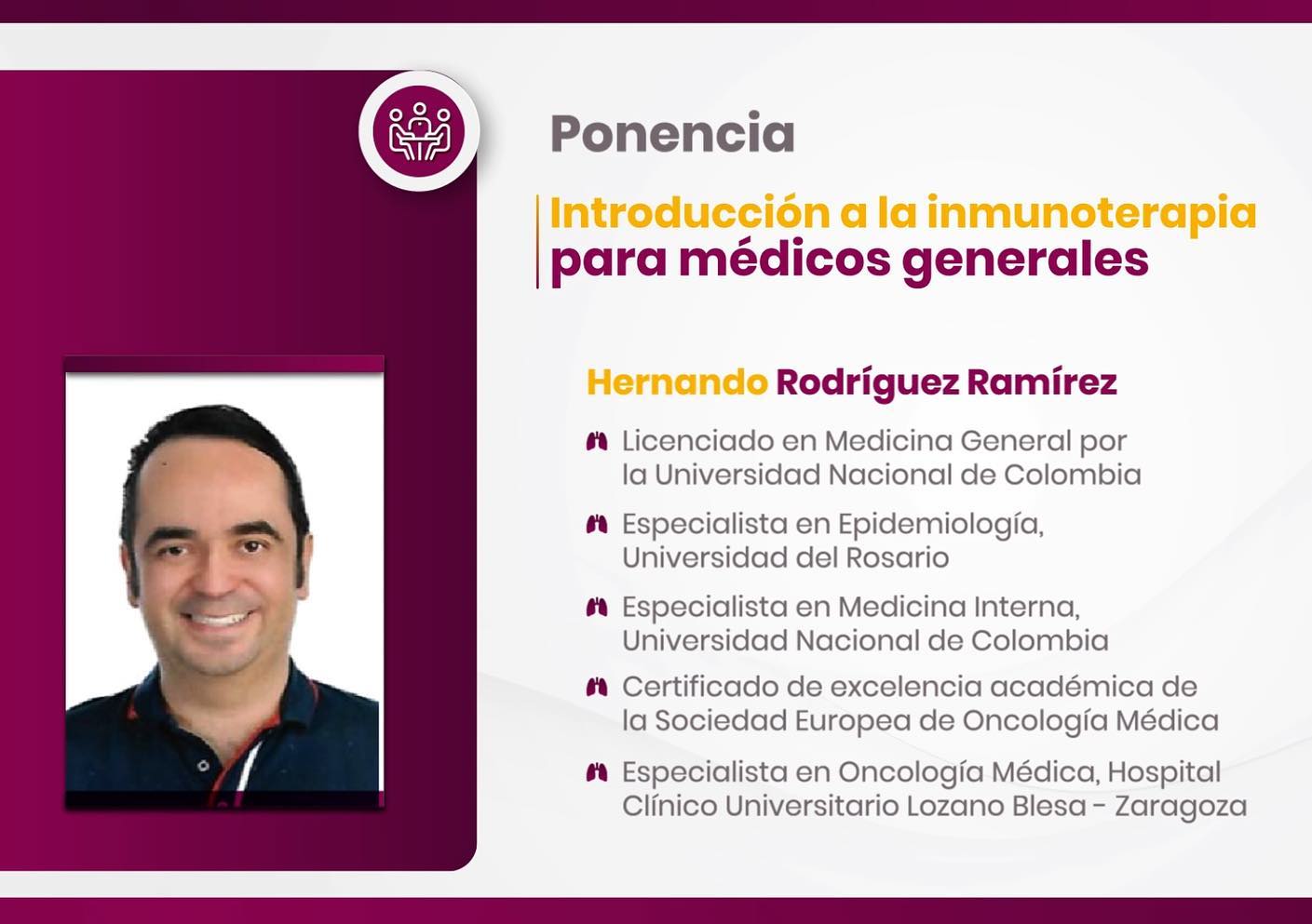 “INTRODUCCIÓN A LA INMUNOTERAPIA PARA MÉDICOS GENERALES” Por Hernando Rodríguez Ramírez, Oncologo.JUNTOS PODEMOS ACERTAR EN EL CÁNCER TEMPRANO DE PULMÓN INTÓRAX CÚCUTA | Linktree@intorax.cucuta @astrazeneca @astrazenecaac @unipamplona @departamentodemedicina