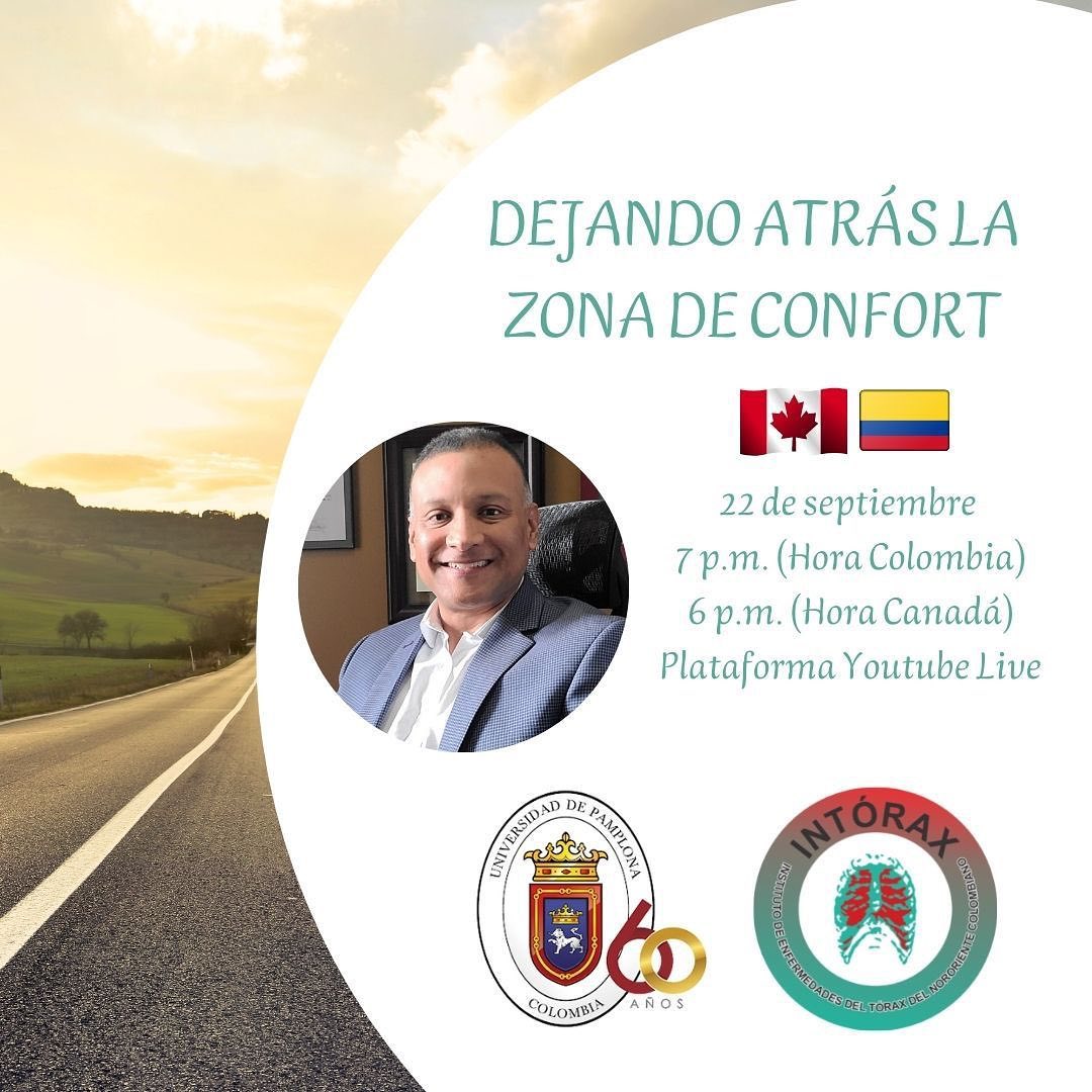 El 22 de septiembre del 2021 se desarrollará esté importante seminario.Cordialmente invitados a este evento tan especial, el Dr. @dr.fernandomejia nos cuenta su experiencia y oportunidades en el proceso de ser especialista en Canadá. La motivación, disciplina y constancia, son las bases para alcanzar nuestras metas.Toda la transmisión por YouTube Live intorax cucuta @dr.fernandomejia @intorax.cucuta @unipamplona @departamentodemedicina