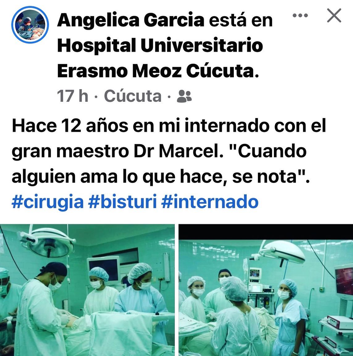 Por @angelica_garcia_cirugia Hace 12 años en mi internado con el gran maestro Dr Marcel. «Cuando alguien ama lo que hace, se nota». #cirugia #bisturi #internado @intorax.cucuta #sobreviviendoalosinternos
