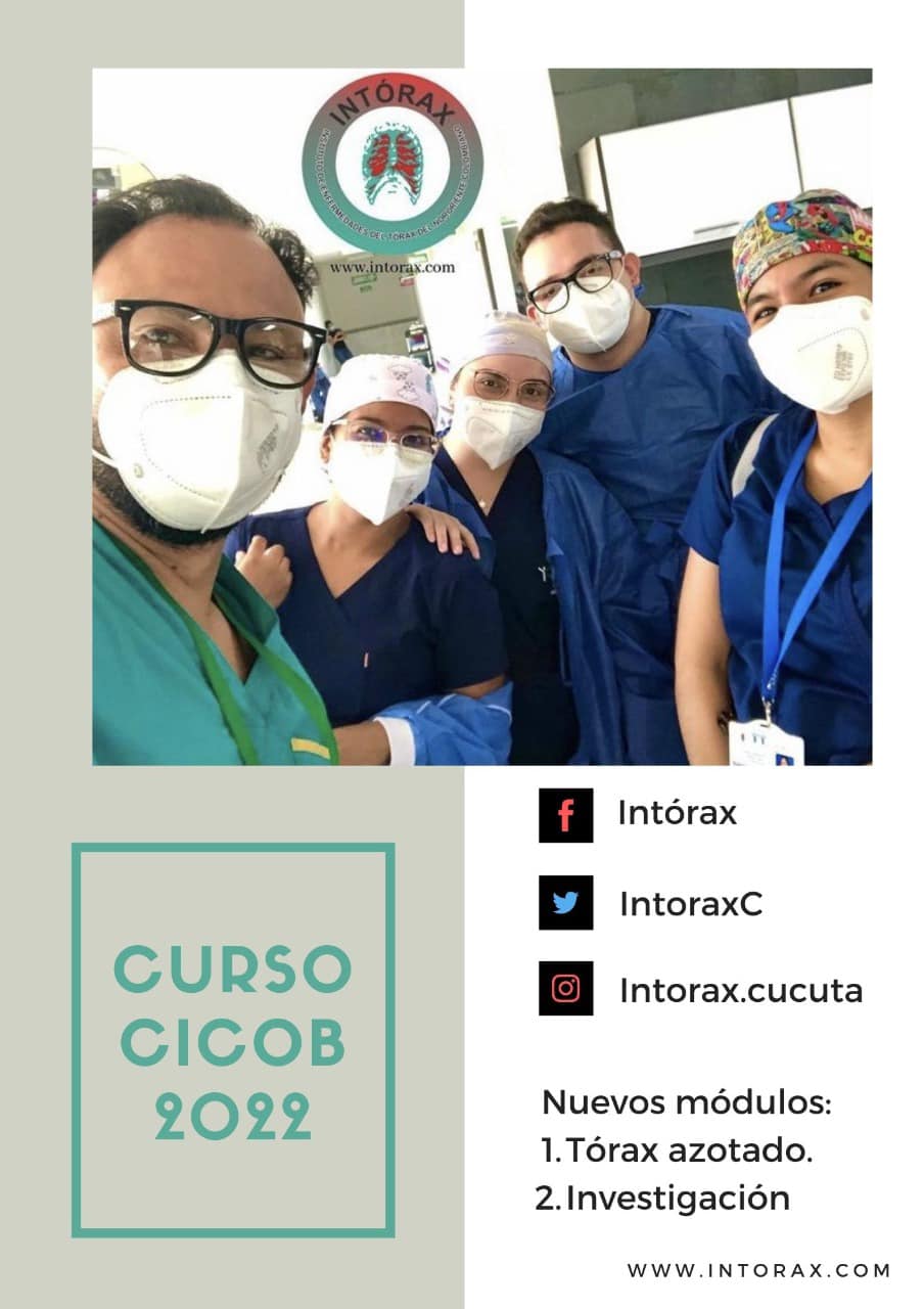 Desde el 15 de abril quedan habilitadas las inscripciones del curso CICOB «Conceptos básicos en patología torácica quirúrgica» versión 2022. En esta actualización, tenemos dos nuevos módulos y una plataforma diferente, que le permiten al estudiante interactuar permanentemente con nuestros docentes. Inscripciones solo para estudiantes en convenio institucional.<br>Más información: educacion.intorax@gmail.com&nbsp;<a href="https://www.facebook.com/hashtag/intoraxesacademia?__eep__=6&__tn__=*NK*F">#intoraxesacademia</a>&nbsp;@quintero.marcel @dr.diegoolivera @ralph_8608 @intor…&nbsp;