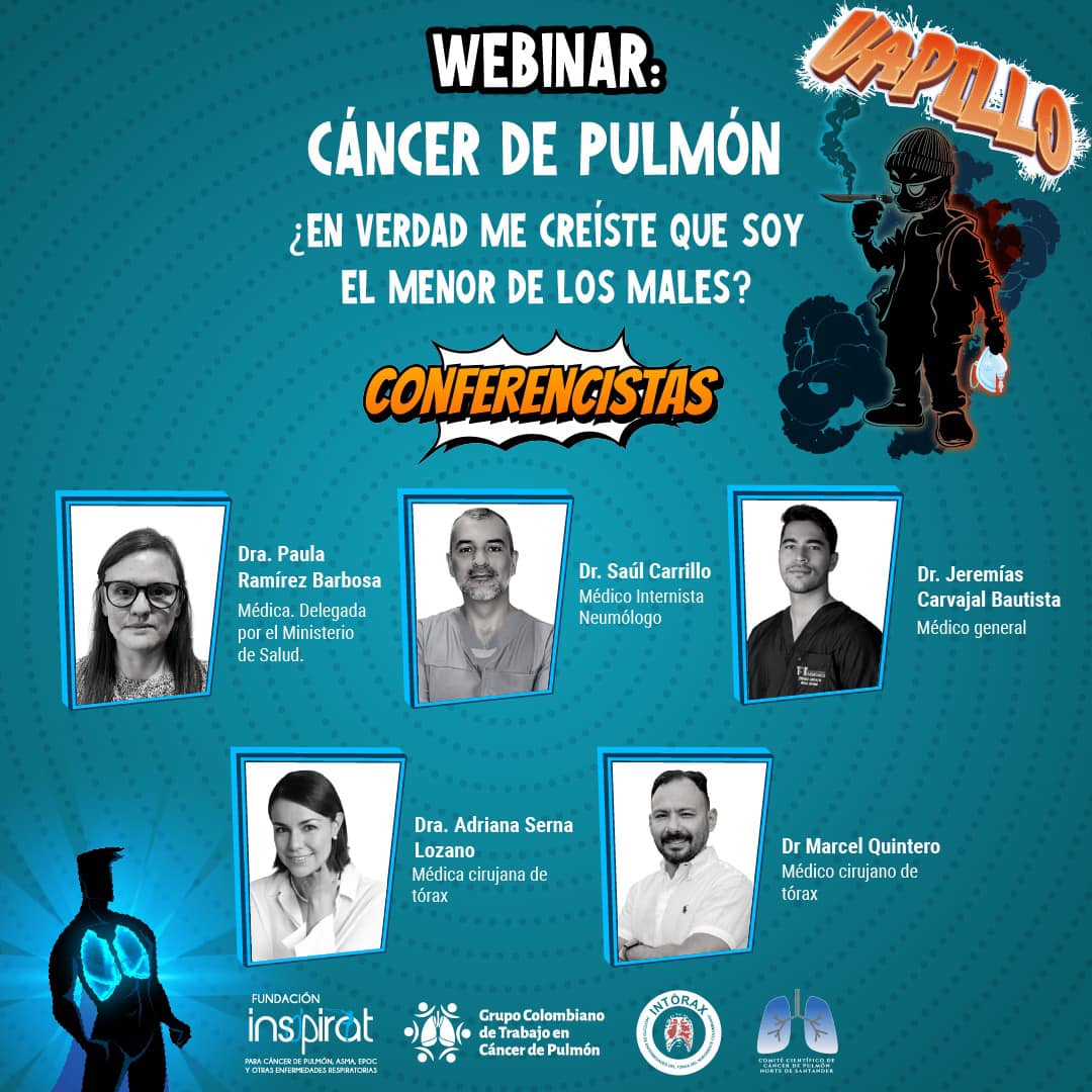 Te invitamos a nuestro Webinar sobre Cáncer de Pulmón; ¿En verdad me creíste que soy el menor de los males?