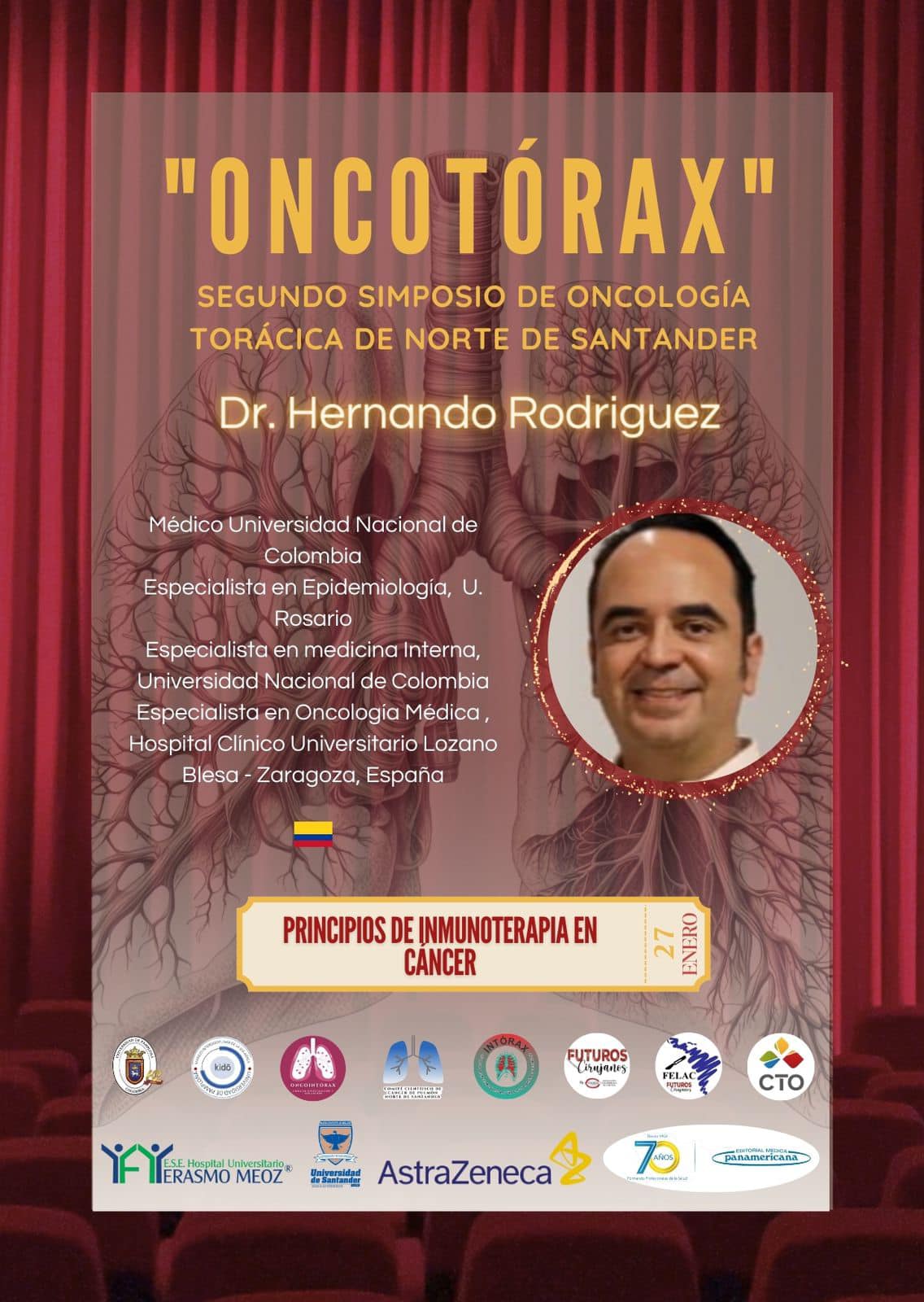 La inmunoterapia en el cáncer de pulmón ha emergido como una vanguardia prometedora en el tratamiento de esta enfermedad, y es un tema de gran interés en el ámbito médico. Estamos encantados de tener al Dr. Hernando Rodriguez, un distinguido profesional con una amplia formación y experiencia.