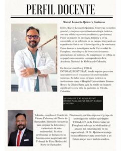 ¡Conoce a Marcel Leonardo Quintero Contreras!  Un apasionado de la medicina y miembro destacado de nuestro equipo docente. Su dedicación y experiencia inspiran a futuras generaciones de profesionales de la salud.